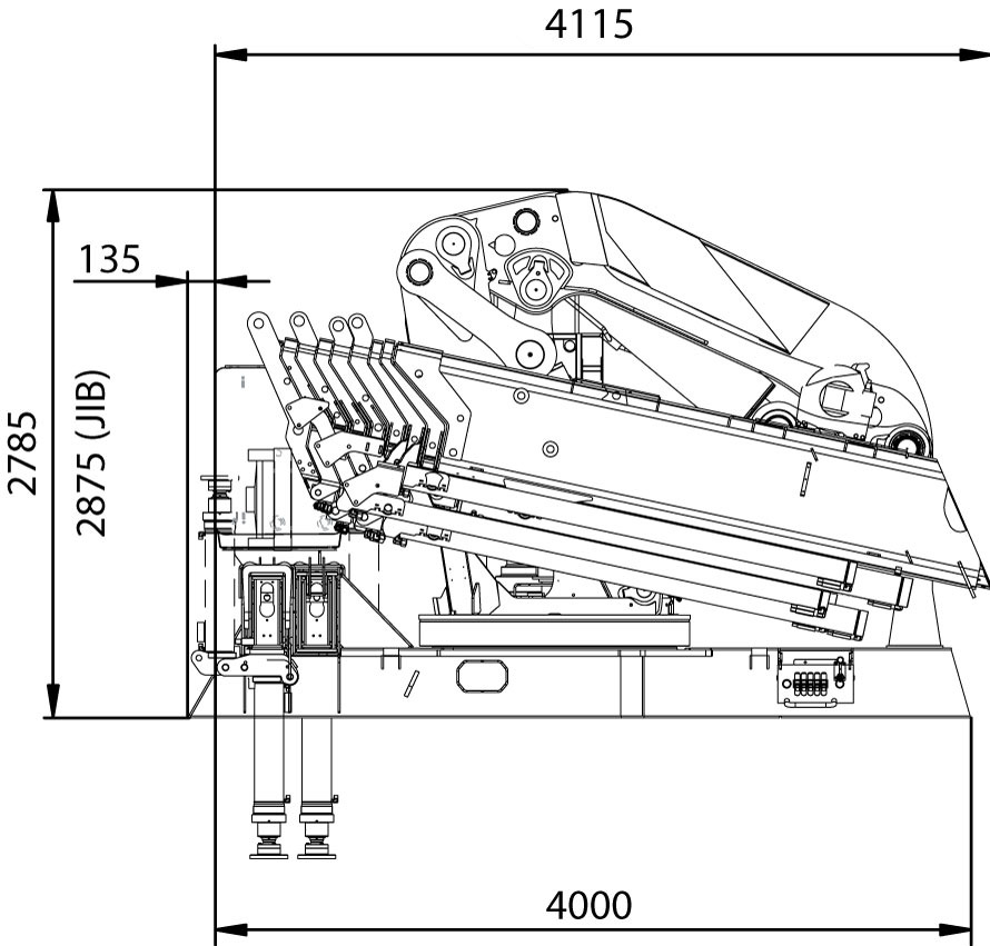 Габаритные размеры КМУ Effer 1750