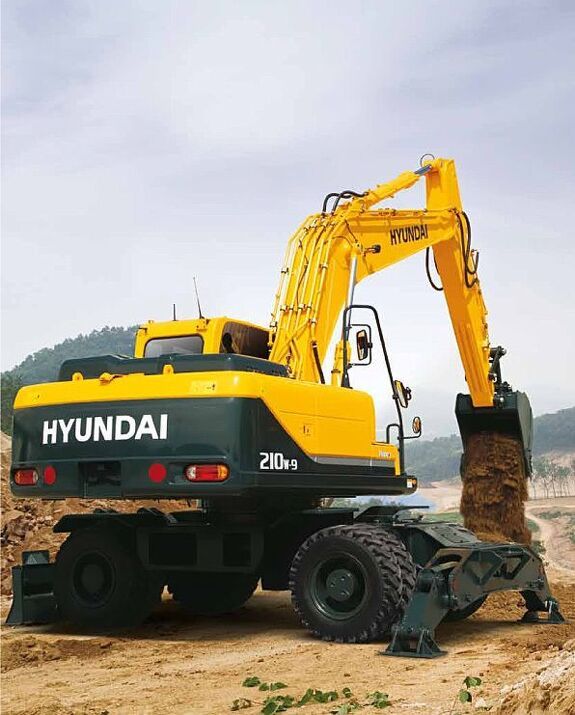 Аренда колесного экскаватора Hyundai R210W-9S с грейфером